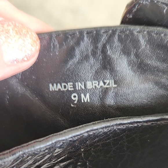 Kate Spade New York Black Leather Stacked Moto Ankle Boot Bootie Womens Sz - Picture 11 of 11